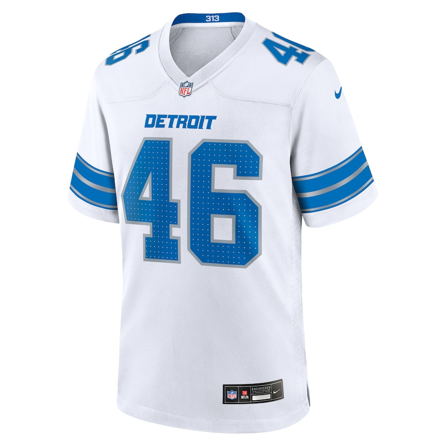 Jack Campbell 46 Detroit Lions White Game Men Jersey - White JS1639 nicesnker - Image 2