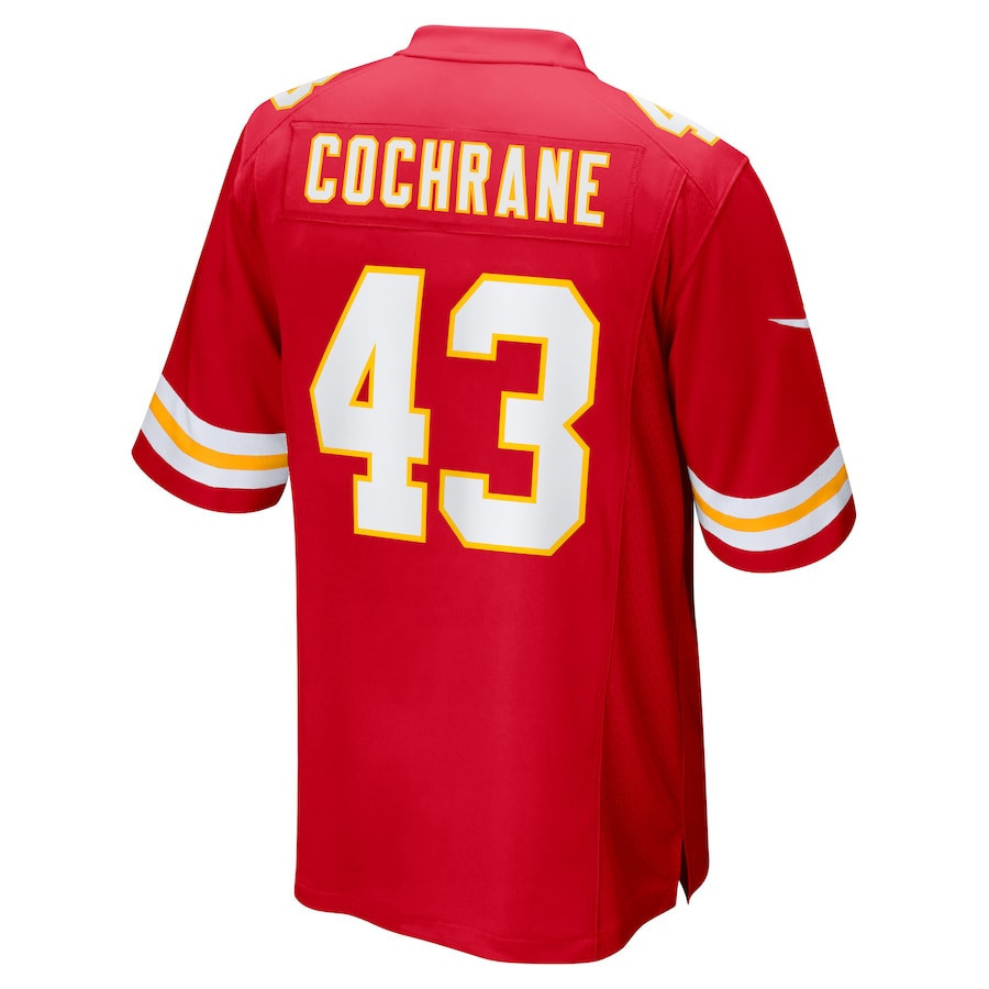 Jack Cochrane #43 Kansas City Chiefs Super Bowl LIX Jersey - Men's - Red JS2412 nicesnker - Image 3