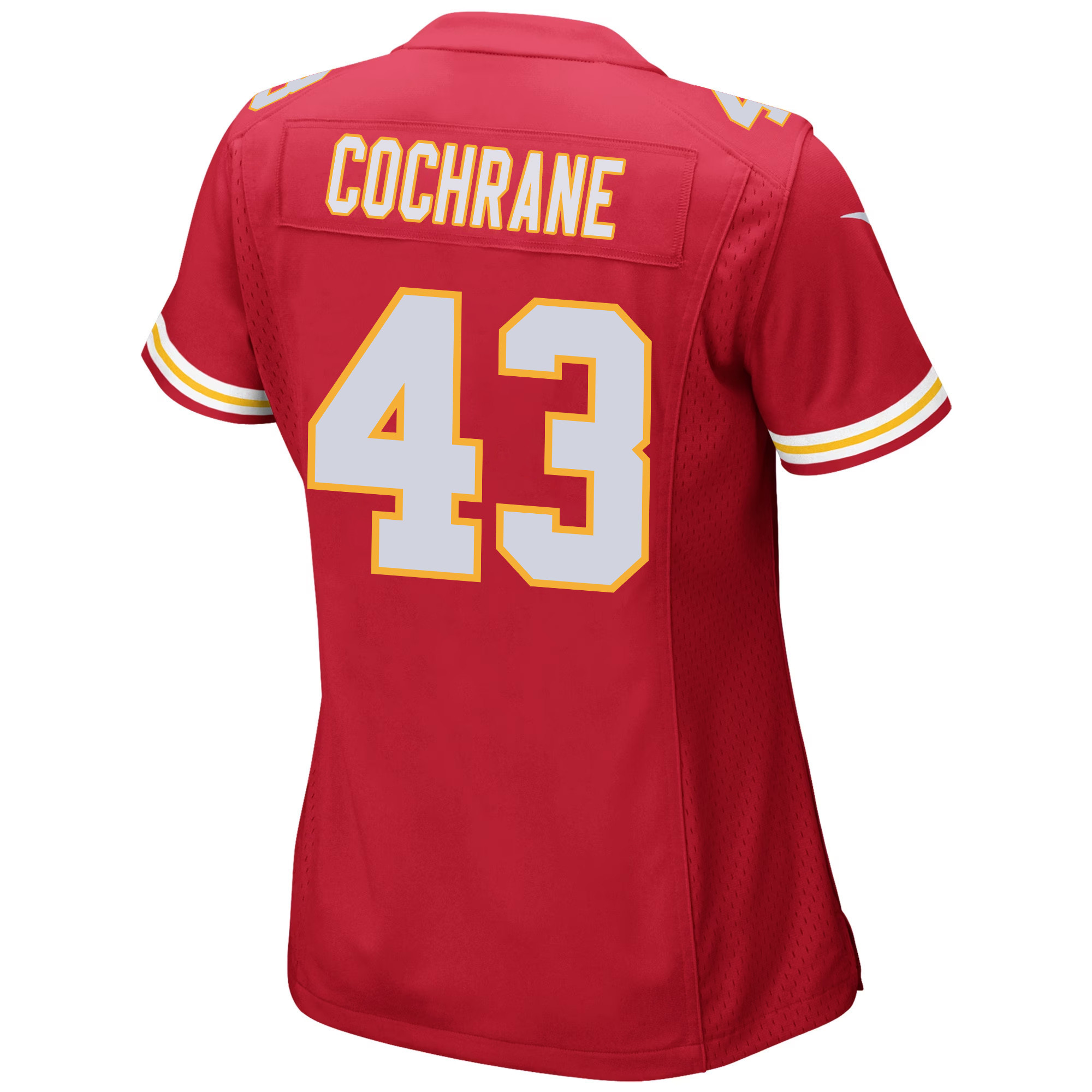 Jack Cochrane 43 Kansas City Chiefs Super Bowl LVIII Champions 4 Stars Patch Game Women Jersey - Red JS9460 nicesnker - Image 3