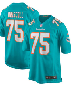 Jack Driscoll 75 Miami Dolphins Team Game Men Jersey - Aqua JS2443 nicesnker