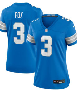 Jack Fox 3 Detroit Lions Women's Team Game Jersey - Blue JS3588 nicesnker