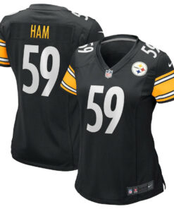 Jack Ham 59 Pittsburgh Steelers Women Game Retired Jersey - Black JS6565 nicesnker
