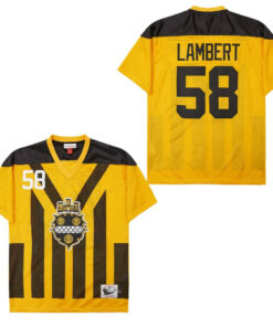 Jack Lambert 58 Pittsburgh Steelers Retro Throwback Legacy Men Jersey - Black/Yellow JS1132 nicesnker