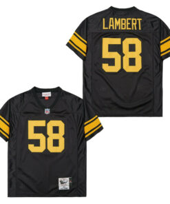 Jack Lambert 58 Pittsburgh Steelers Retro Throwback Men Jersey - Black JS5444 nicesnker