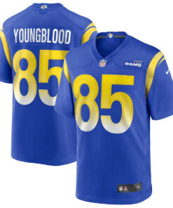 Jack Youngblood 85 Los Angeles Rams Men Game Retired Jersey - Royal JS9043 nicesnker
