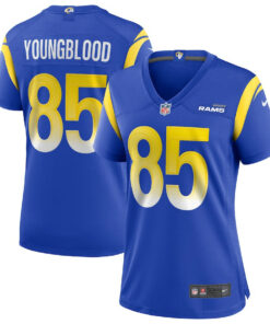 Jack Youngblood 85 Los Angeles Rams Women Game Retired Jersey - Royal JS8805 nicesnker