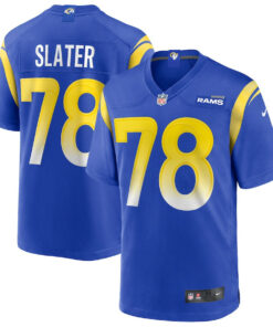 Jackie Slater 78 Los Angeles Rams Men Game Retired Jersey - Royal JS9829 nicesnker