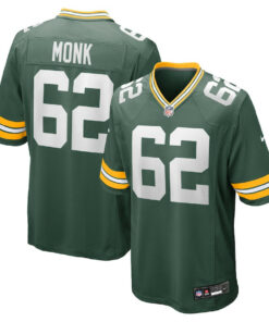 Jacob Monk 62 Green Bay Packers Game Men Jersey - Green JS6571 nicesnker