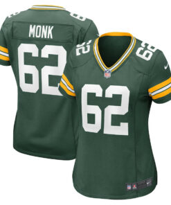 Jacob Monk 62 Green Bay Packers Women's Game Jersey - Green JS9965 nicesnker