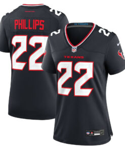 Jacob Phillips 22 Houston Texans Women's Game Jersey - Navy JS7054 nicesnker