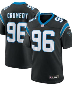 Jaden Crumedy 96 Carolina Panthers Game Men Jersey - Black JS2739 nicesnker