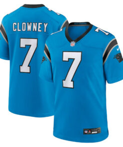 Jadeveon Clowney 7 Carolina Panthers Alternate Game Jersey - Men Blue JS7356 nicesnker