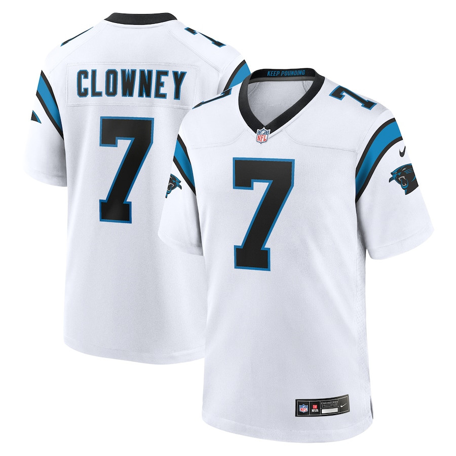 Jadeveon Clowney 7 Carolina Panthers Game Men Jersey - White JS9356 nicesnker