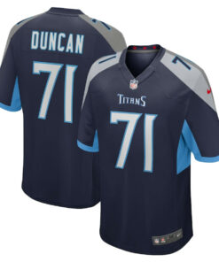Jaelyn Duncan 71 Tennessee Titans Game Men Jersey - Navy JS2779 nicesnker
