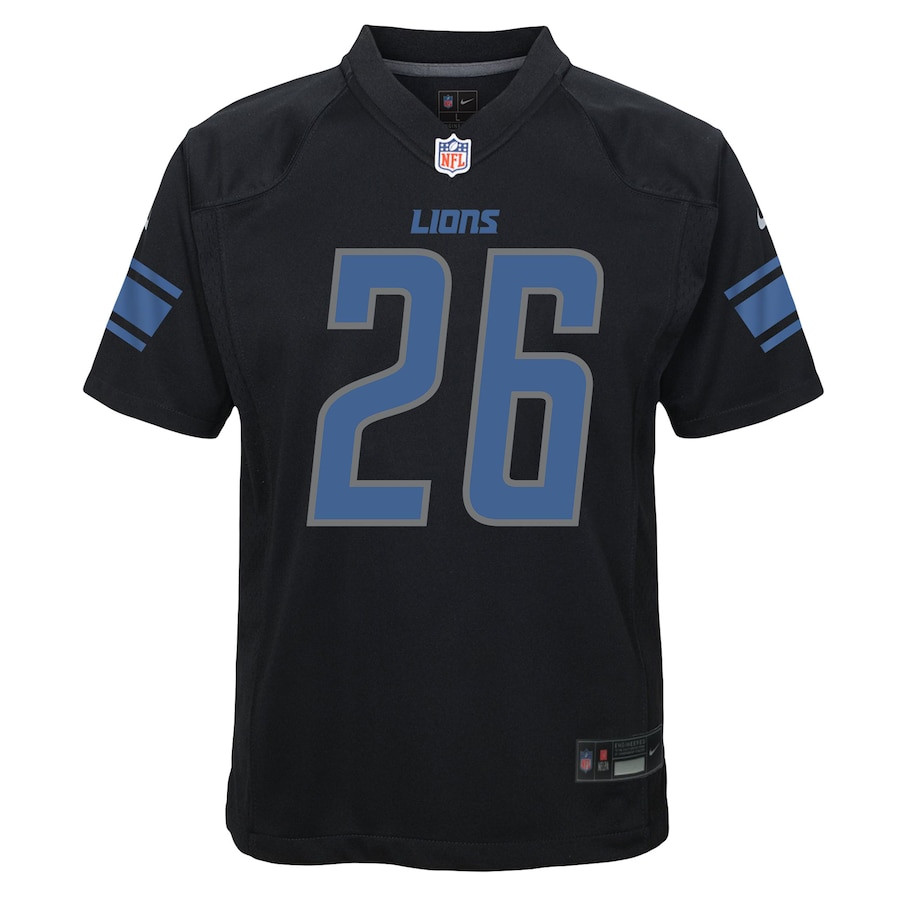 Jahmyr Gibbs 26 Detroit Lions YOUTH Fashion Game Jersey - Black JS3944 nicesnker - Image 2