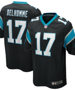 Jake Delhomme 17 Carolina Panthers Men Game Retired Jersey - Black JS6994 nicesnker