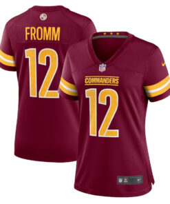 Jake Fromm 12 Washington Commanders Women Home Game Jersey - Burgundy JS8949 nicesnker