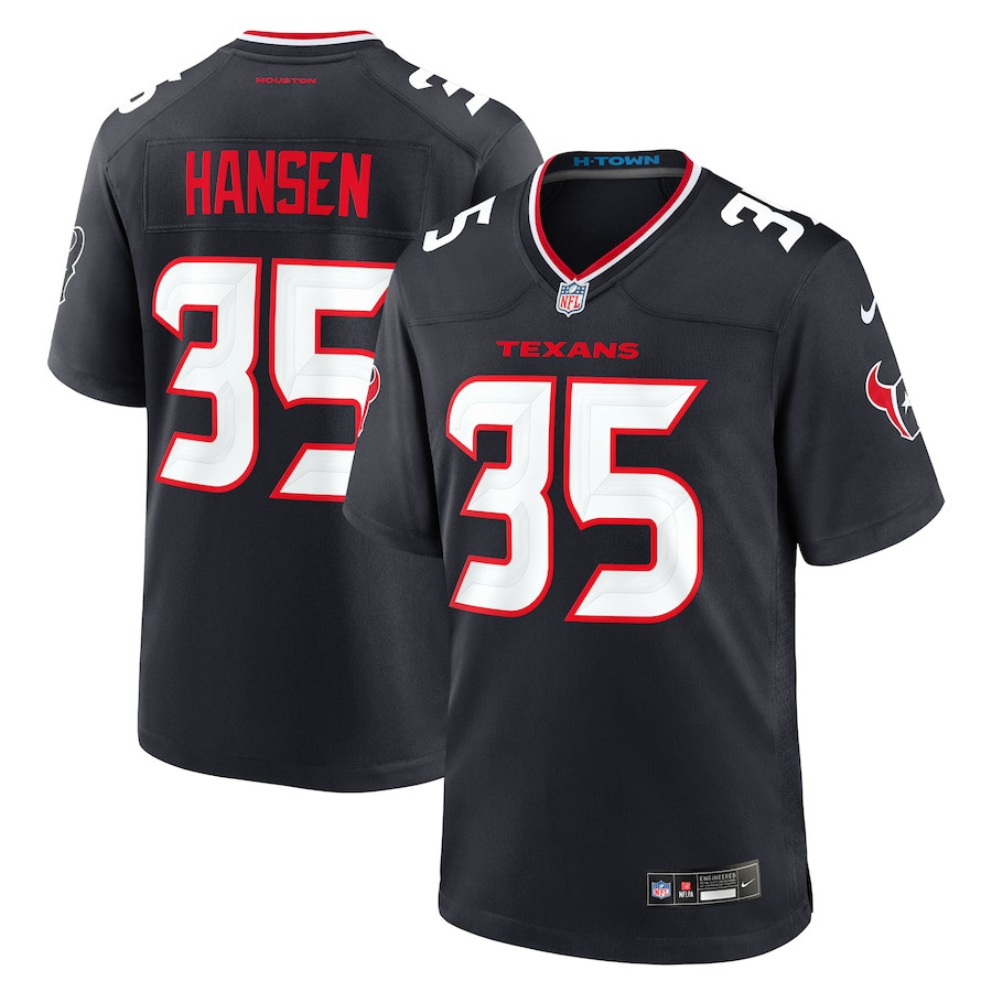 Jake Hansen 35 Houston Texans Team Game Men Jersey - Navy JS1523 nicesnker