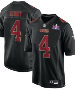 Jake Moody 4 San Francisco 49ers Super Bowl LVIII Patch Fashion Game Men Jersey - Carbon Black JS4475 nicesnker