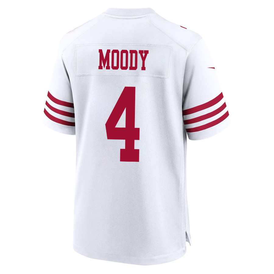 Jake Moody 4 San Francisco 49ers Super Bowl LVIII Patch Game Men Jersey - White JS6396 nicesnker - Image 3