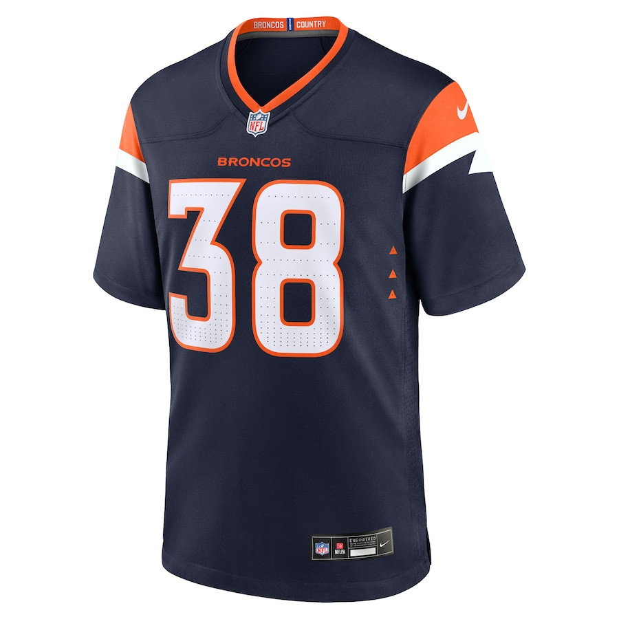 Jaleel McLaughlin 38 Denver Broncos Alternate Game Men Jersey - Navy JS7185 nicesnker - Image 2