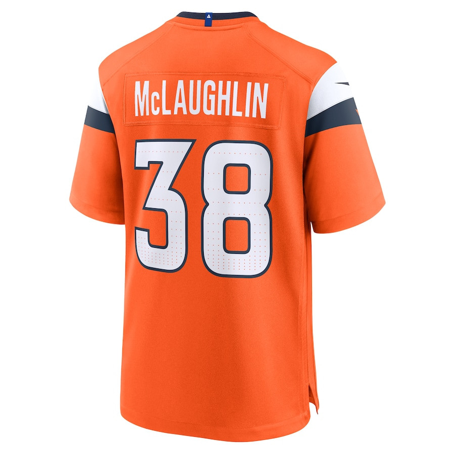 Jaleel McLaughlin 38 Denver Broncos Team Game Men Jersey - Orange JS5766 nicesnker - Image 3