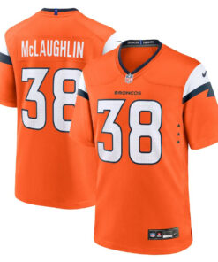 Jaleel McLaughlin 38 Denver Broncos Team Game Men Jersey - Orange JS5766 nicesnker