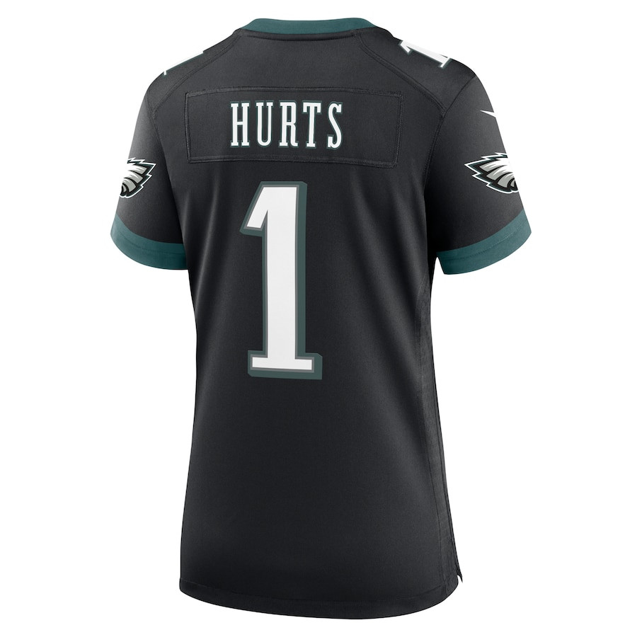 Jalen Hurts 1 Philadelphia Eagles Alternate Game Women Jersey - Black JS8558 nicesnker - Image 3
