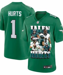 Jalen Hurts 1 Philadelphia Eagles Legacy Men Game Jersey - Kelly Green JS4539 nicesnker