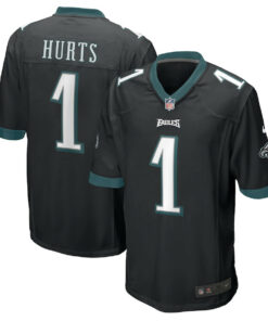 Jalen Hurts 1 Philadelphia Eagles Men Game Jersey - Black JS4569 nicesnker