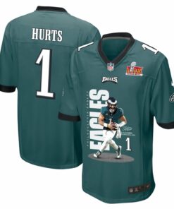 Jalen Hurts 1 Philadelphia Eagles 'No Hurts, No Glory' Game Men Jersey - Midnight Green JS8597 nicesnker