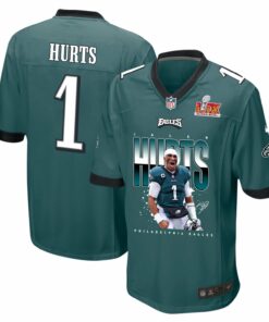 Jalen Hurts 1 Philadelphia Eagles 'Tell Me Where It Hurts' Game Men Jersey - Midnight Green JS1641 nicesnker