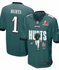 Jalen Hurts 1 Philadelphia Eagles 'The Hurts Locker' Game Men Jersey - Midnight Green JS5486 nicesnker