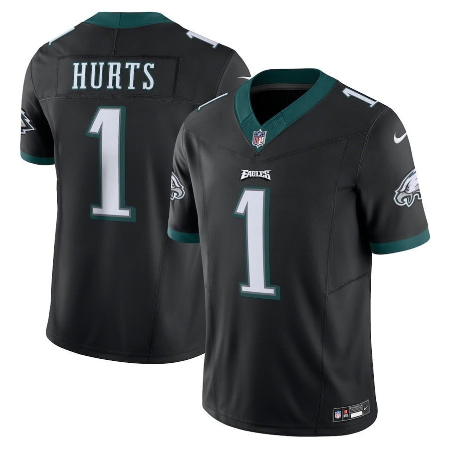 Jalen Hurts 1 Philadelphia Eagles Vapor F.U.S.E. Limited Jersey - Black JS1501 nicesnker
