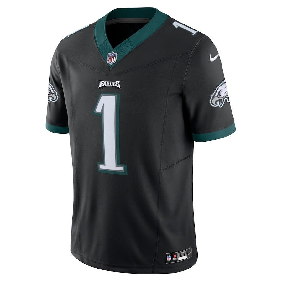 Jalen Hurts 1 Philadelphia Eagles Vapor F.U.S.E. Limited Jersey - Black JS1501 nicesnker - Image 2