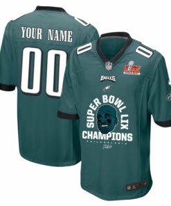 Jalen Hurts Philadelphia Eagles Super Bowl LIX Champions Game Men Jersey - Midnight Green JS7888 nicesnker
