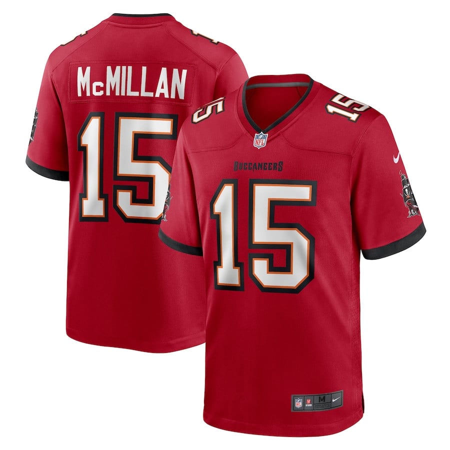 Jalen McMillan 15 Tampa Bay Buccaneers Game Men Jersey - Red JS5756 nicesnker