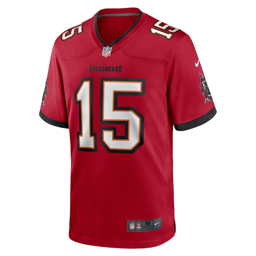 Jalen McMillan 15 Tampa Bay Buccaneers Game Men Jersey - Red JS5756 nicesnker - Image 2