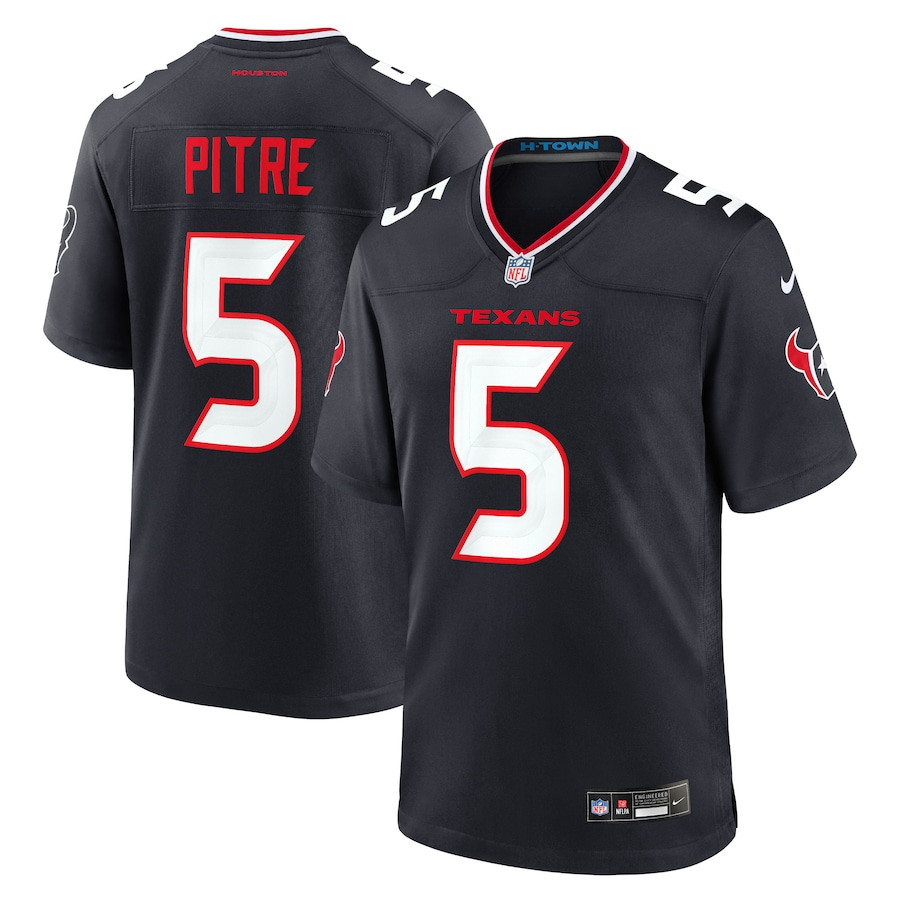 Jalen Pitre 5 Houston Texans Game Jersey - Men, Navy JS5234 nicesnker