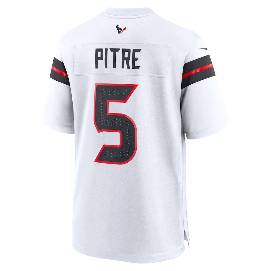 Jalen Pitre 5 Houston Texans Game Jersey - Men, White JS8463 nicesnker - Image 3