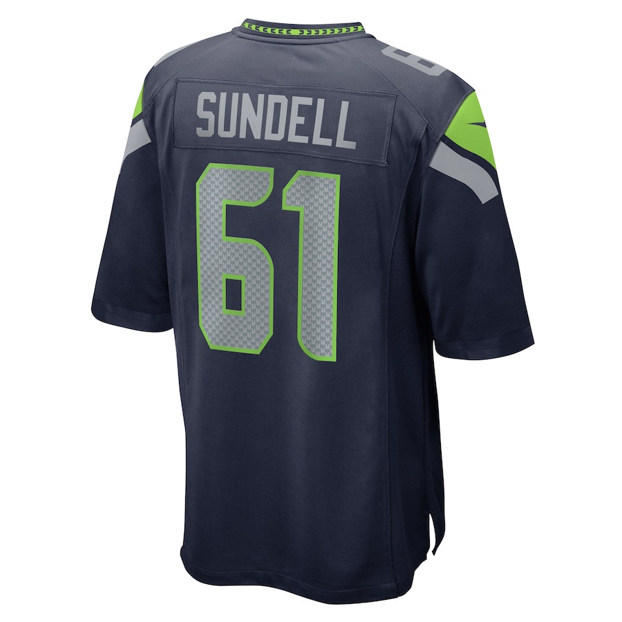 Jalen Sundell 61 Seattle Seahawks Game Men Jersey - College Navy JS7575 nicesnker - Image 3