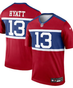 Jalin Hyatt 13 New York Giants Alternate Legend Player Men Jersey - Century Red JS3142 nicesnker