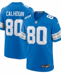 Jalon Calhoun 80 Detroit Lions Game Men Jersey - Blue JS5915 nicesnker