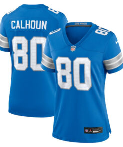 Jalon Calhoun 80 Detroit Lions Women's Game Jersey - Blue JS8502 nicesnker