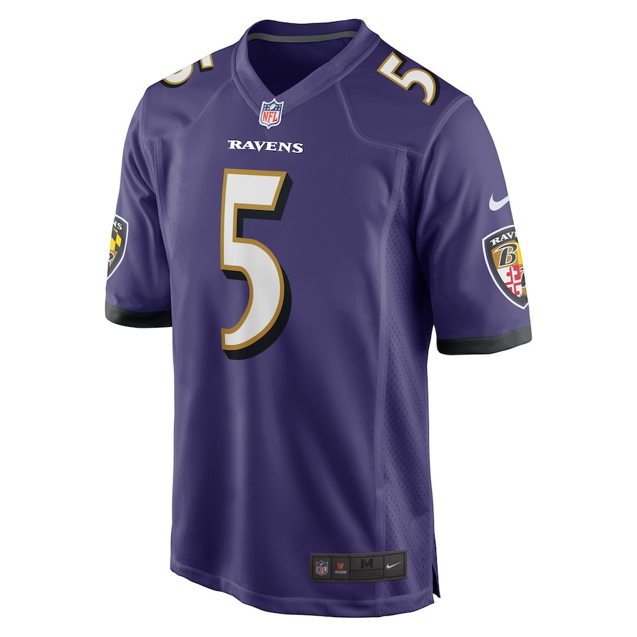 Jalyn Armour-Davis 5 Baltimore Ravens Men Game Jersey - Purple JS1847 nicesnker - Image 2