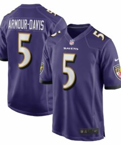 Jalyn Armour-Davis 5 Baltimore Ravens Men Game Jersey - Purple JS1847 nicesnker