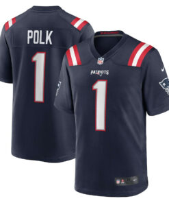 Ja'Lynn Polk 1 New England Patriots Team Game Men Jersey - Navy JS2769 nicesnker