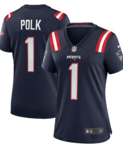 Ja'Lynn Polk 1 New England Patriots Women Team Game Jersey - Navy JS2373 nicesnker