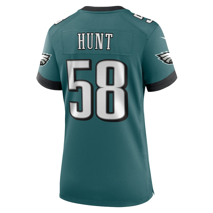Jalyx Hunt 58 Philadelphia Eagles Women's Team Game Jersey - Midnight Green JS4069 nicesnker - Image 3
