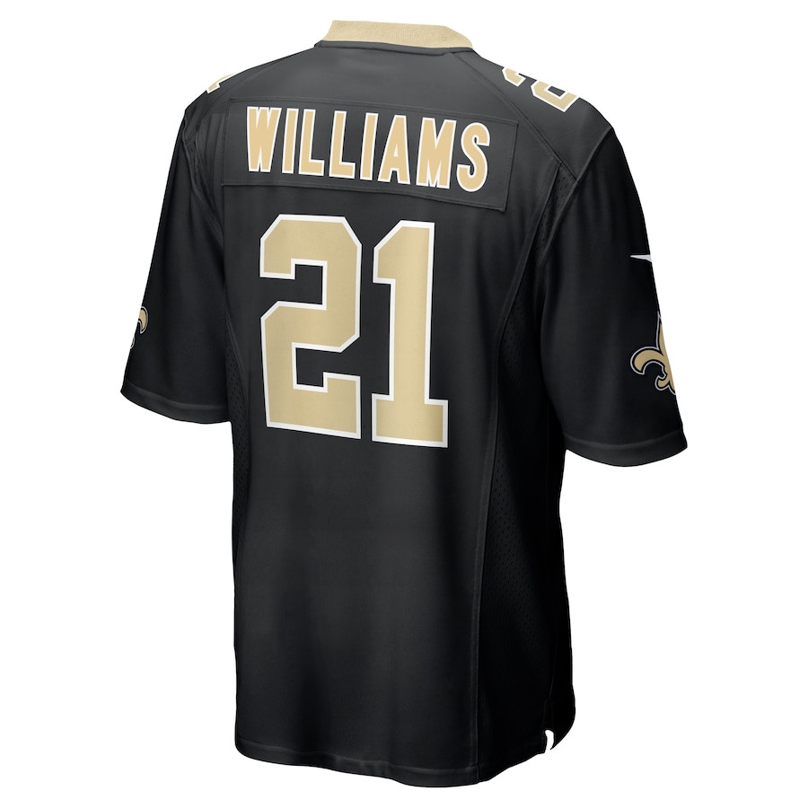 Jamaal Williams 21 New Orleans Saints Men Game Jersey - Black JS5866 nicesnker - Image 3